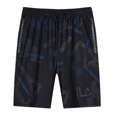 Shorts Deportivos Sueltos de Seda de Hielo con Estampado - Secado Rápido - Image 4