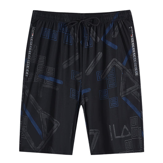 Shorts Deportivos Sueltos de Seda de Hielo con Estampado - Secado Rápido - Image 4