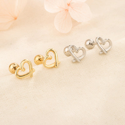 Aretes de Plata Corazón Calado S925 - Image 12