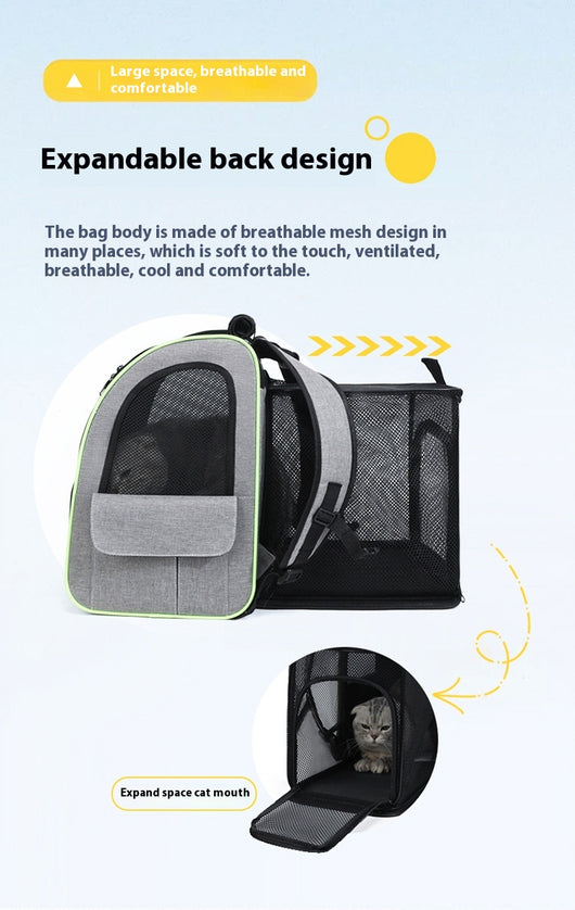 Mochila Transportadora para Gatos con Bolsa Extensible - Image 36