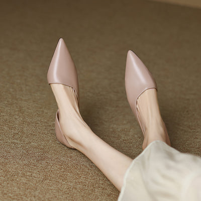 Zapatos de Tacón Bajo Estilo Retro Francés en Cuero Genuino para Mujer - Image 6