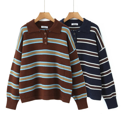 Suéter de Rayas Bicolor Casual para Mujer - Image 5