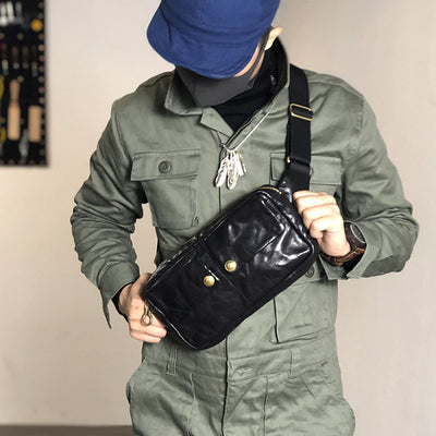 Bolsa de Pecho Retro para Hombre - Bandolera de Estilo Vintage - Image 10