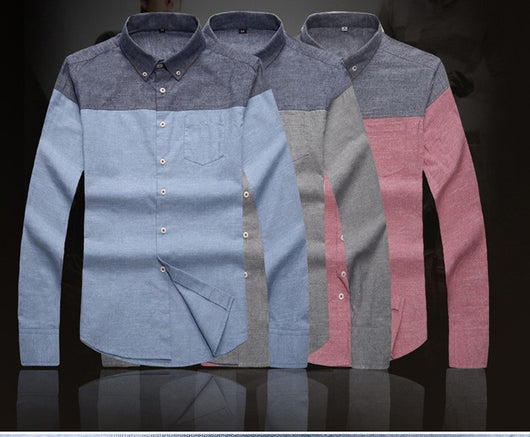 Camisa Manga Larga Clásica con Cuello de Botones para Hombre - Image 10