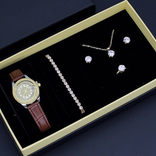 Reloj Elegante para Mujer con Diseño Cruzado - Conjunto de Joyería para San Valentín - Image 32