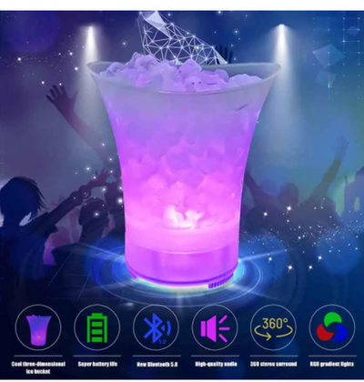 Cubo Enfriador Bluetooth con LED – Portátil, Resistente e Impermeable - Image 10