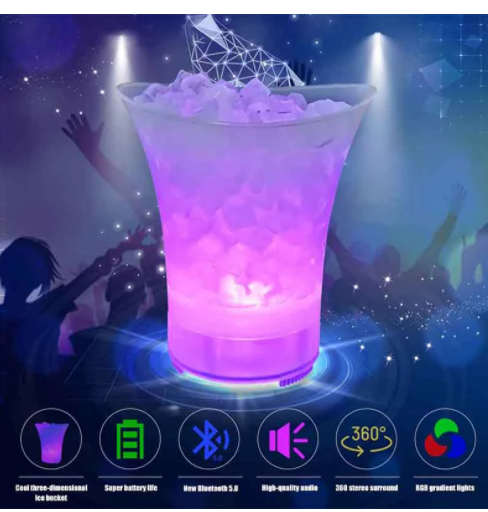 Cubo Enfriador Bluetooth con LED – Portátil, Resistente e Impermeable - Image 10