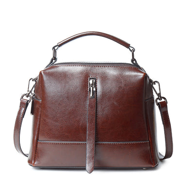 Bolsa de Cuero Casual con Acabado Encerado - Estilo Versátil - Image 5