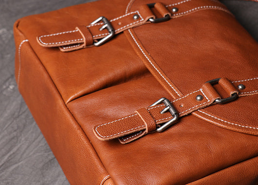 Bolso Bandolera de Cuero Genuino Gran Capacidad para Hombre - Image 10