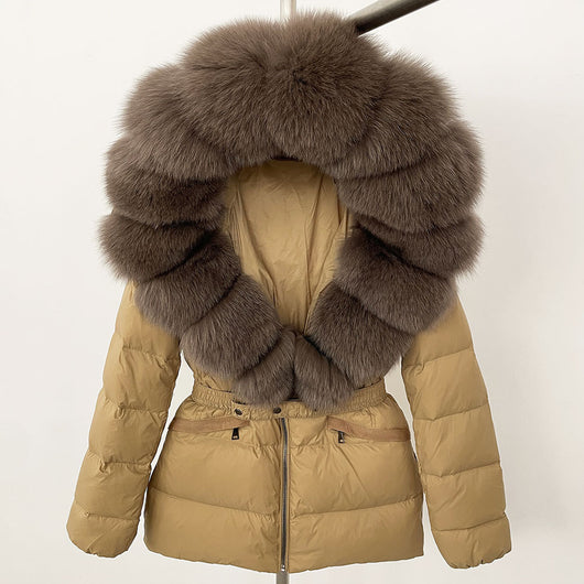 Chaqueta Acolchada Corta Ajustada para Mujer con Forro de Piel - Image 82