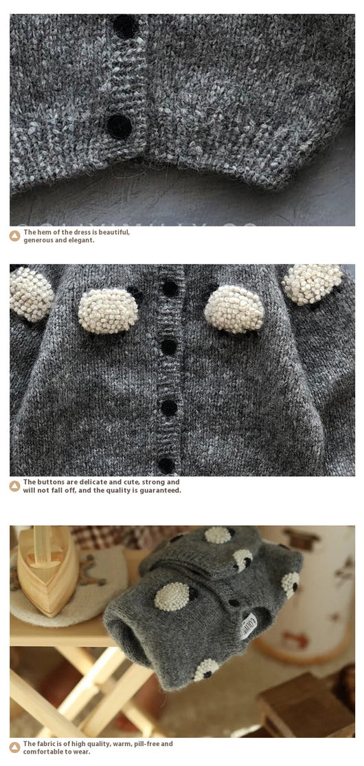Cardigan de Lana con Bordados Artesanales - Manga Larga - Image 12