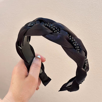 Diadema Retorcida con Perlas - Accesorio Tejido a Mano - Image 6