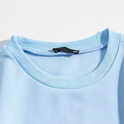 Blusa Suelta de Manga Larga con Letras - Diseño Rejuvenecedor en Colores Sólidos - Image 18