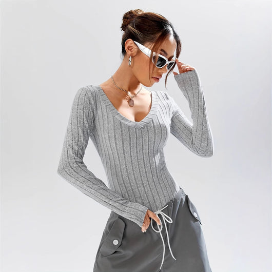 Jumpsuit Elegante de Cuello en V Profundo con Control de Cintura para Mujer - Image 4