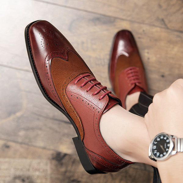 Zapatos Oxford Británicos de Cuero para Hombre - Punta Afilada