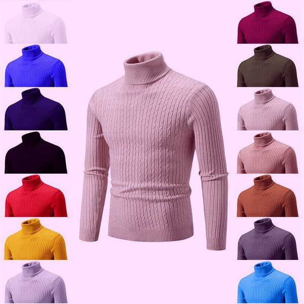 Suéter Casual de Cuello Alto para Hombre