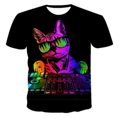 Camiseta Oversized Kawaii Gato para Hombre y Mujer - Verano Cómodo - Image 14