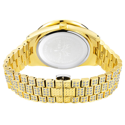 Reloj Dorado Impermeable para Hombre con Numerales Romanos - Image 15