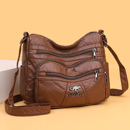 Bolso de Cuero Retro Auténtico para Mujer con Gran Capacidad - Image 2