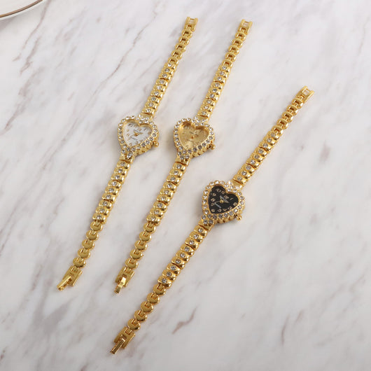 Reloj de Mujer Personalizado con Diamantes y Corazón de Rhinestones - Image 2