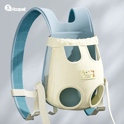 Mochila Transportadora para Perros Respirable con Arnés Ajustable para Mascotas Pequeñas