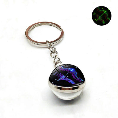 Llavero de Esfera de Cristal Luminoso con Zodiaco - Image 4