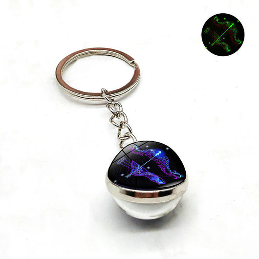 Llavero de Esfera de Cristal Luminoso con Zodiaco - Image 4