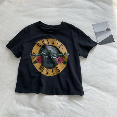 Camiseta Negra de Algodón Lavado con Escote Ombligo para Mujer - Image 4
