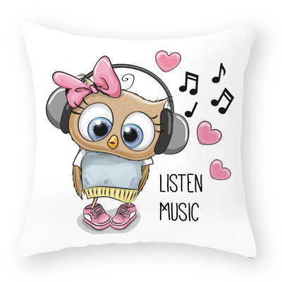 Funda de Almohada Suave con Diseño de Búho Melocotón - Image 48
