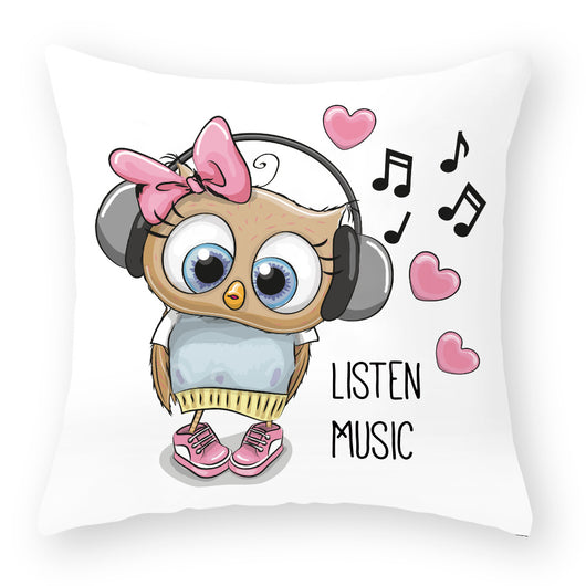 Funda de Almohada Suave con Diseño de Búho Melocotón - Image 48