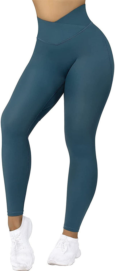 Pantalones de Yoga Talle Alto con Estampado Cruzado en Caderas - Image 19