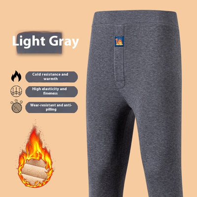 Pantalones Térmicos de Terciopelo Camello Forrados en Forro Polar para Hombre Talla Grande - Image 8