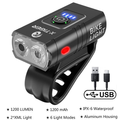 Luz LED Recargable para Bicicleta de Montaña - Impermeable con Pantalla de Batería - Image 6