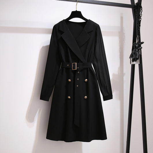 Vestido Midi Elegante con Corbata de Cintura en Gasa y Costuras Contrastantes - Image 8
