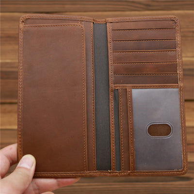 Billetera Larga de Cuero Crazy Horse para Hombre - Image 20