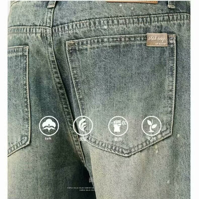 Pantalones Vaqueros Rotos Cintura Alta para Hombre Corte Recto - Image 16