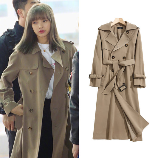 Gabardina de Largo Medio para Mujer Pequeña - Estilo Otoño - Image 9