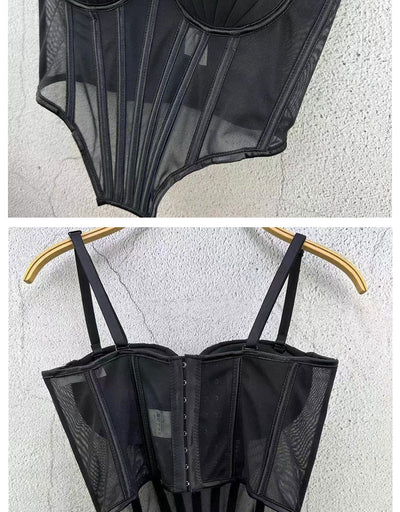Corpiño de Encaje Mesh Estilo Francés - Diseño Trasero Plástico para Usar como Prenda - Image 13