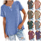 Camiseta Holgada de Cuello Redondo en Colores Sólidos