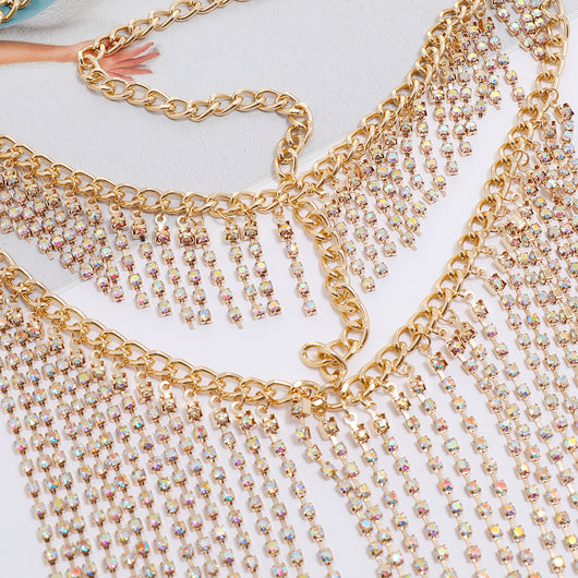 Cadena de Cabeza Punk con Strass y Borlas - Estilo Europeo y Americano - Image 12