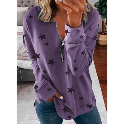Sudadera Estampado Estrellas Manga Larga para Mujer - Image 8