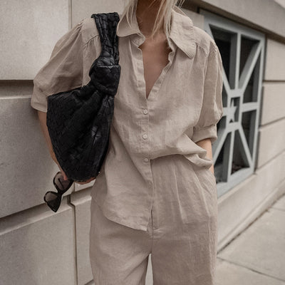 Conjunto Dos Piezas: Camisa Suelta Manga Larga y Pantalón Ancho Cómodo - Image 4