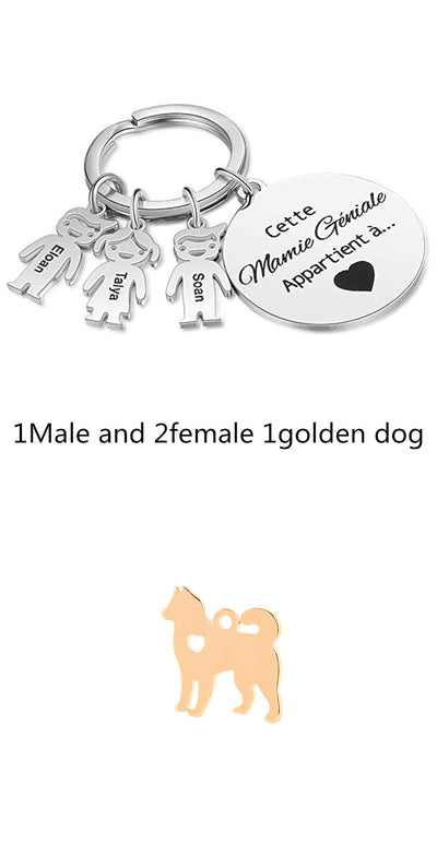 Llavero Personalizado Corazón Hueco Acero Inoxidable Diseño Cachorro - Image 16