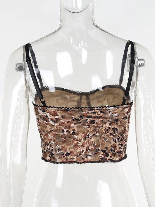 Top Ajustado Estampado Leopardo con Tirantes Finos - Estilo Casual Verano - Image 16