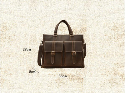 Maletín de Cuero Vintage Hecho a Mano para Hombre - Image 6