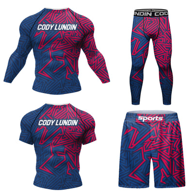 Conjunto Deportivo Hombre 4 Piezas con Impresión Digital, Secado Rápido y Stretch - Image 12