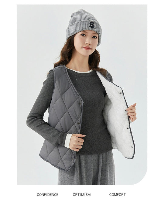 Chaleco Corto de Terciopelo para Otoño e Invierno Mujer - Image 36