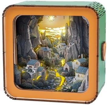 Lámpara Nocturna Puzzle de Madera con Atmósfera Creativa - Image 12