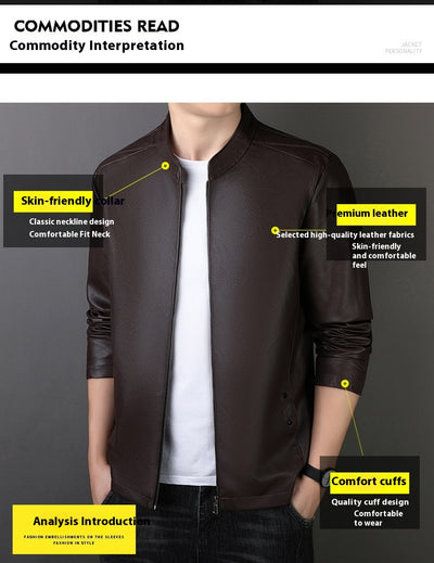 Chaqueta de Cuero PU para Hombre - Estilo Urbano Moderno - Image 11