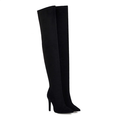 Botas Altas Vintage con Tacón Fino y Punta Aguda - Image 9
